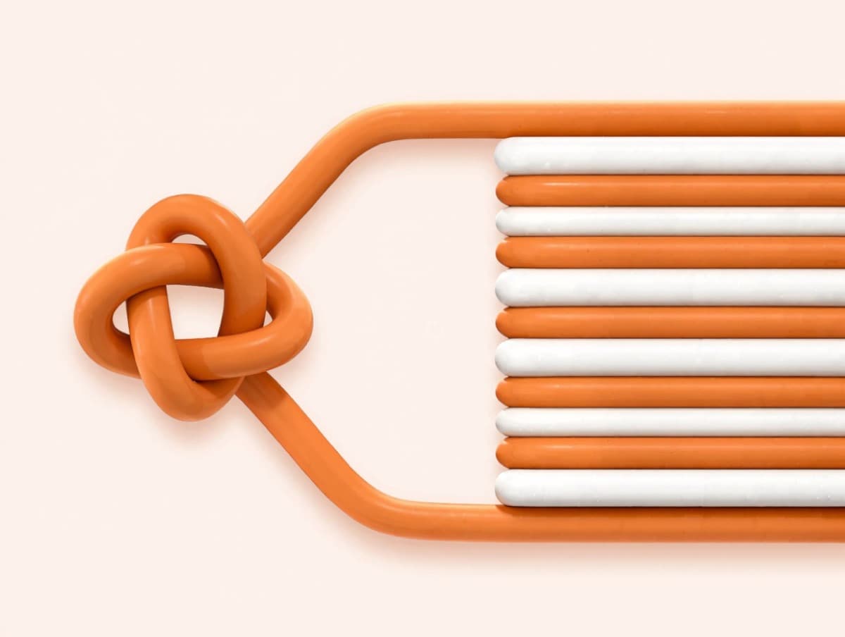 A knot of tangled web addresses straightening into clean ordered ones